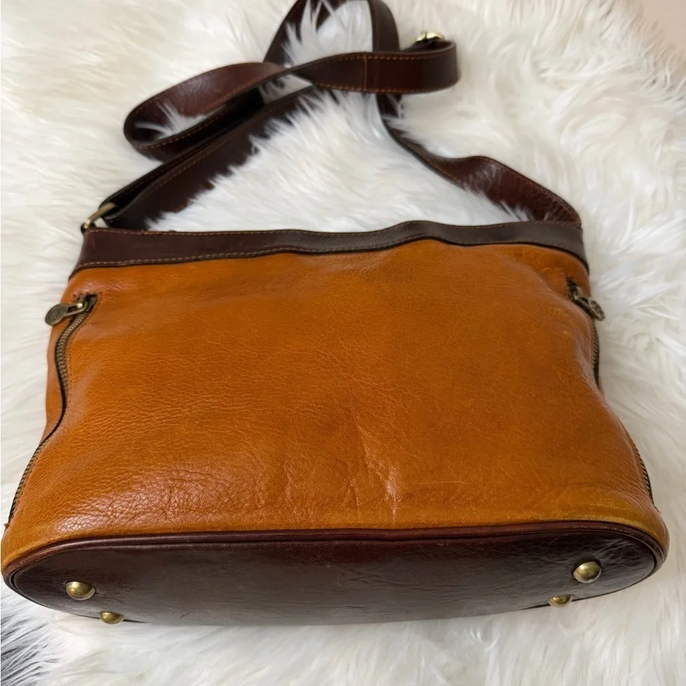 Firenze Leather Handbag Purse cognac Pelletterie D&D